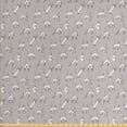 thumbnail image 1 of Ambesonne East Fabric by the Yard Upholstery, Cat Kitten Animal, 2 Yards, Pale Grey, 1 of 4