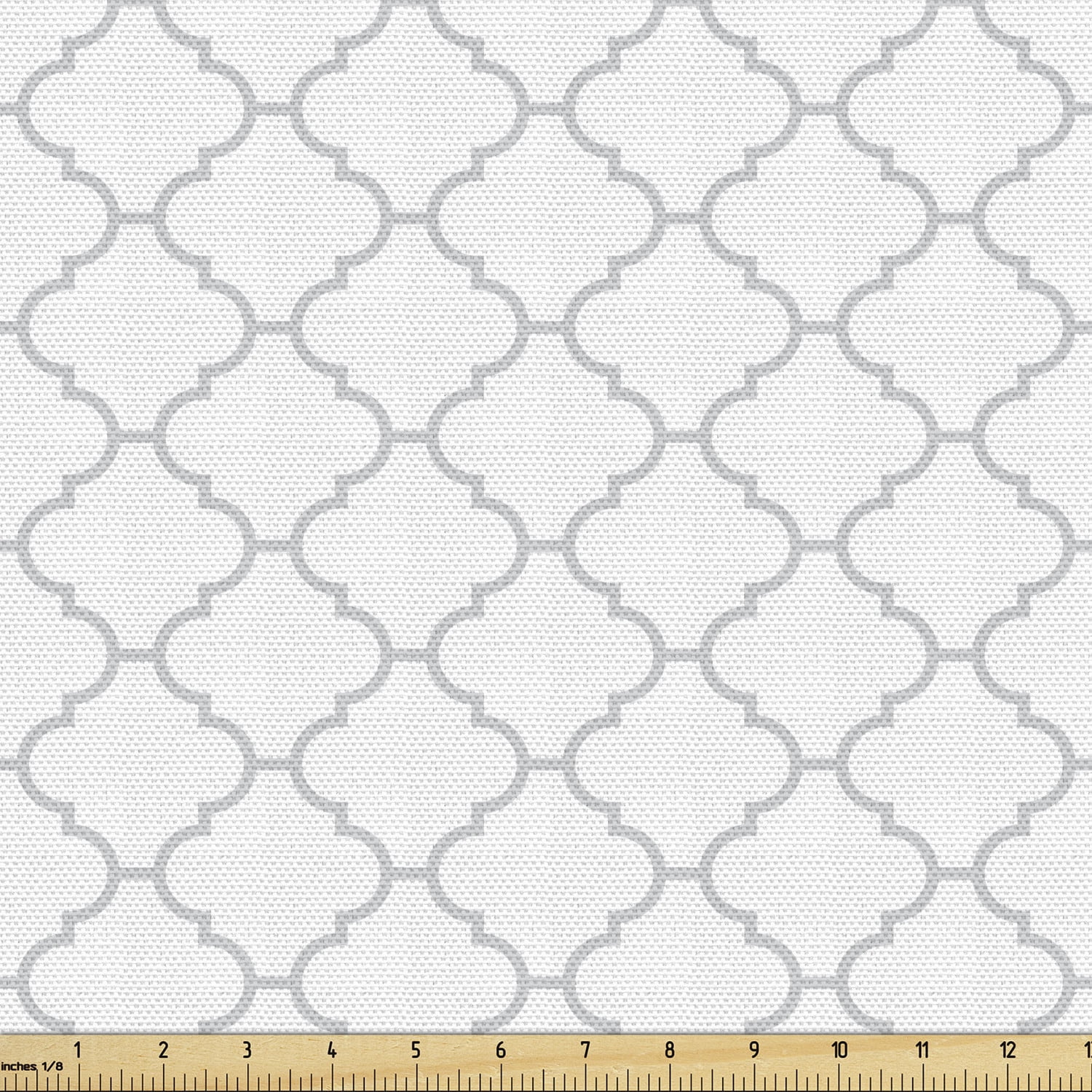 Ambesonne Grey Fabric by the Yard Upholstery, Monochrome Damask Pattern, 2  Yards, White Grey - Walmart.com, image size:1500x1500
