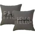 thumbnail image 1 of Grey Fall Pillow Covers 18x18 Set of 2 Autumn Harvest Decorative Throw Pillowcases Hello Pumpkin Hello Fall Cushion Covers Farmhouse Holiday Decorations for Sofa/Couch/Porch, 1 of 6
