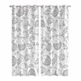 thumbnail image 1 of Grey Farmhouse Kitchen Curtains 96 Inch Length, Floral Floral Plant Leaf Vintage Spring Grommet Top Bedroom Living Room Curtains, Light Filtering Cafe Curtain Drapes 2 Panels Set 104''x96'', 1 of 9