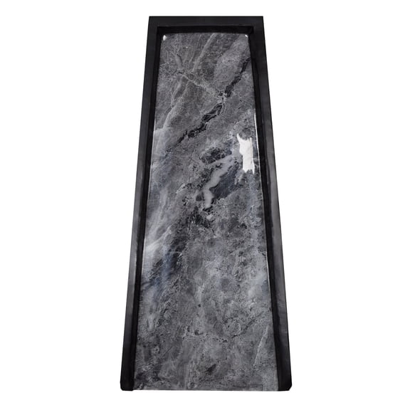 Grey Faux Marble 24-in Cast Aluminum Downspout Gutter Splash Block