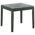 thumbnail image 1 of Grey Faux Marble End Table, Modern Side Table, 23.5" Square, Black Base - 100 lb Capacity, 1 of 1