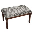 thumbnail image 1 of Grey Fern Upholstered Wooden Bench, Wood Stain, 1 of 1