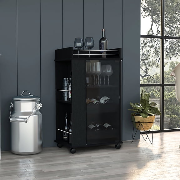 Grey Finish and Modern Look - Upper Surface for Preparing - Entertainment Zones - Convenient Bar Workspace