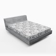 thumbnail image 1 of Ambesonne Grey Fitted Sheet, Royal Floral Ornaments, Full Size, White Grey, 1 of 2
