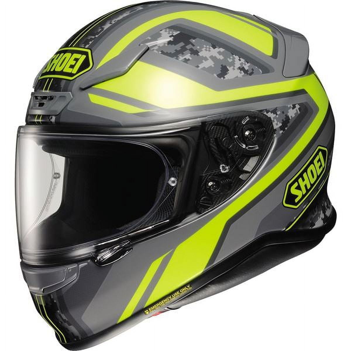 Grey/Flo Green Sz L Shoei RF-1200 Parameter Full Face Helmet