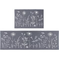 thumbnail image 1 of Grey Floral Kitchen Rugs and Mats Non Skid Washable Set of 2, Flower Leaf Vintage Rustic Kitchen Runner Rug, Farmhouse Kitchen Floor Mat Under Sink Mat Throw Rug for Doormat, 1 of 6