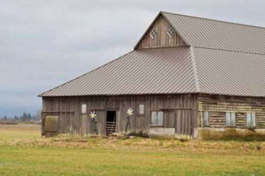 Grey Flower Barn Canvas Art - Dana Styber (20 x 28)