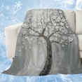 thumbnail image 1 of Grey Flowers Cooling Blanket, Lightweight Breathable Summer Throw Blanket with Double Sided Cold Effect,Spring Floral Modern Oil Painting Art Picnic Beach Blankets Bed Sheet for Hot Sleepers 60"x80", 1 of 8