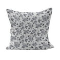 thumbnail image 1 of Grey Fluffy Throw Pillow Cushion Cover, Floral Patterns Victorian Inspired Roses with Dark Flowers in Monochrome Graphic Print, Decorative Square Pillow Case, 20" x 20", Grey White, by Ambesonne, 1 of 5