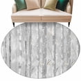 thumbnail image 1 of Grey Forest Large Area Rugs for Bedroom Living Room, Soft Non Slip Carpet Bedside Rug, Gray Tree Oil Painting Contemporary Abstract Art Round Floor Cover Kitchen Accent Rug 6' for Dining Room/Office, 1 of 9