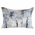 thumbnail image 1 of Grey Forest Throw Pillow Cover 20 x 26 Inch Decorative Pillow Cover Abstract Vintage Oil Painting Trees Lumbar Pillowcase Seasonal Rectangle Cushion Case for Couch Sofa Bed Living Room, 1 of 7