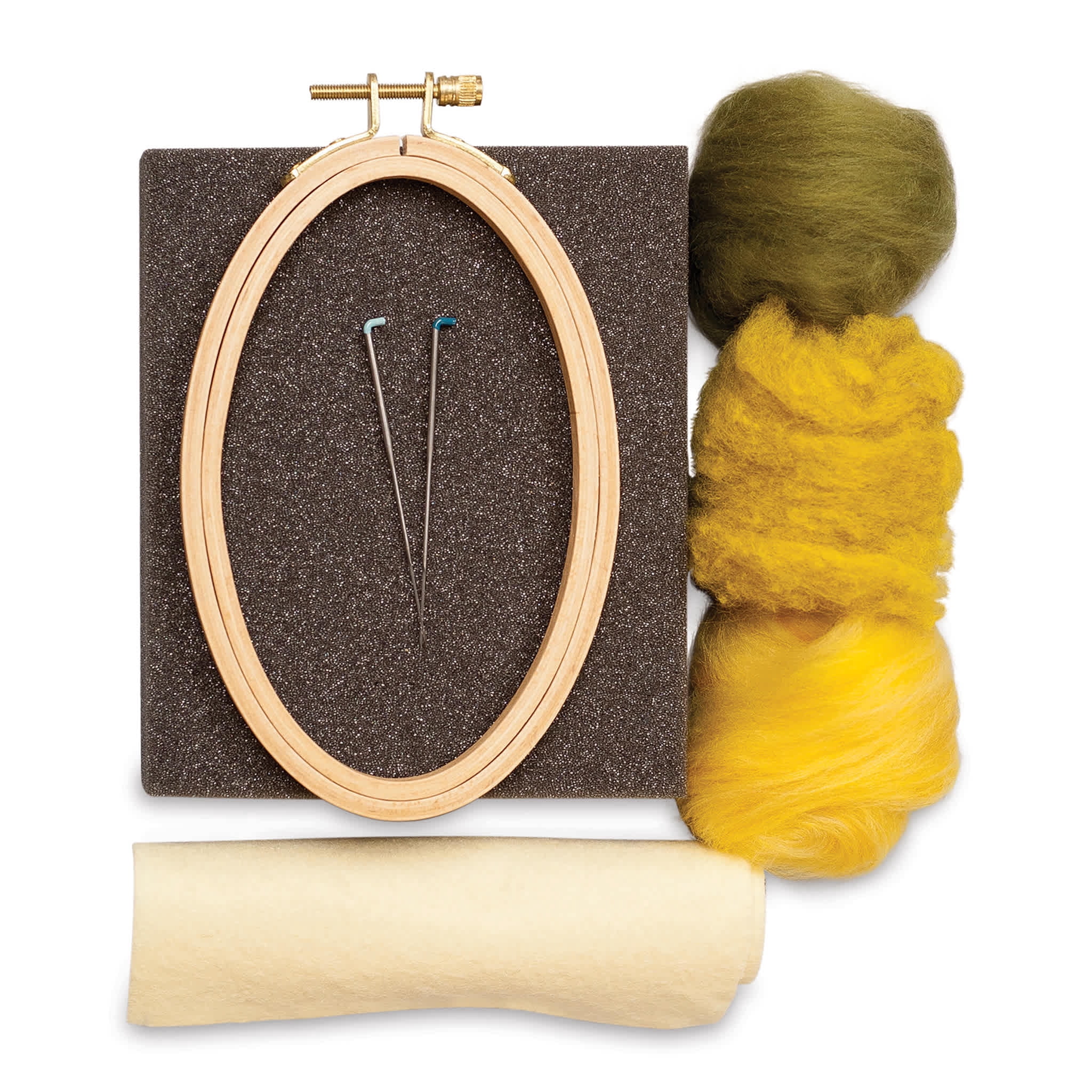 Grey Fox Felting Needle Felted Wall Hanging Kit