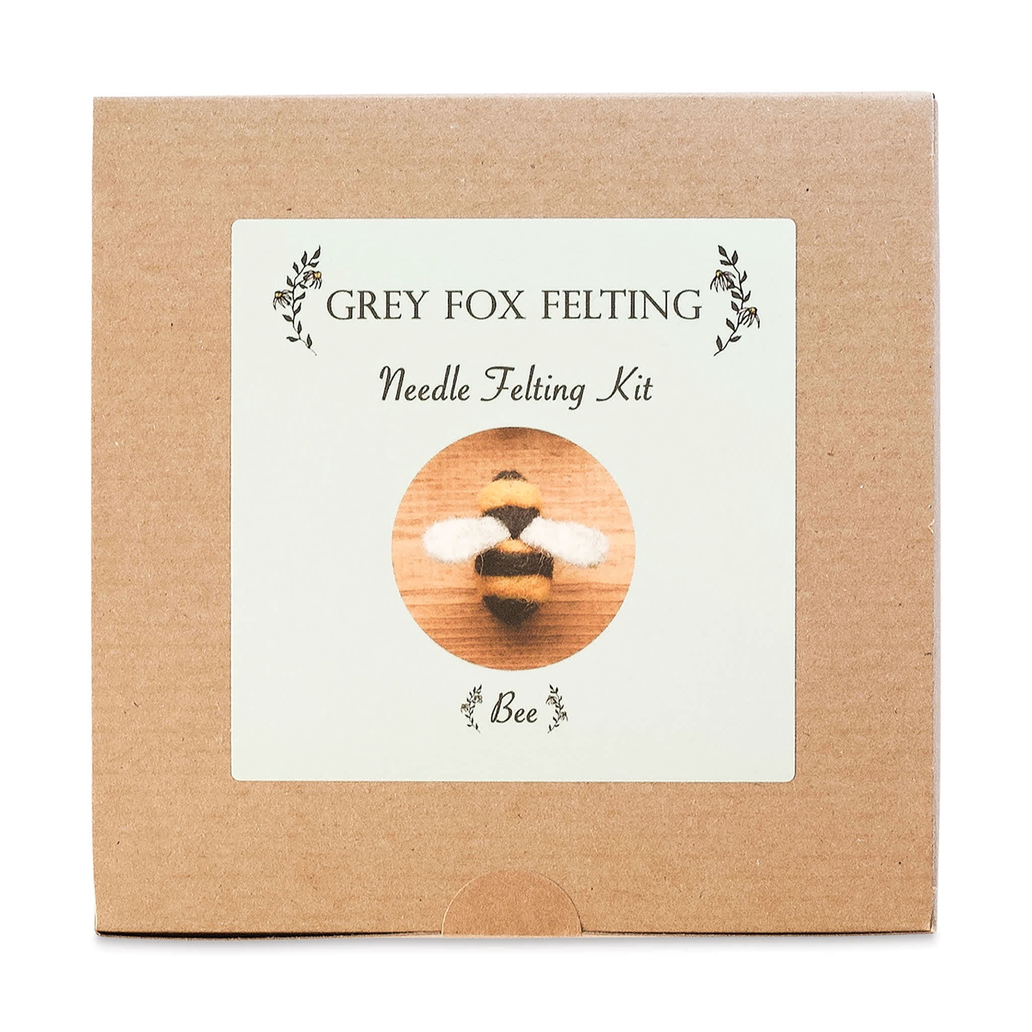Grey Fox Felting Needle Felting Project Kit - Bee