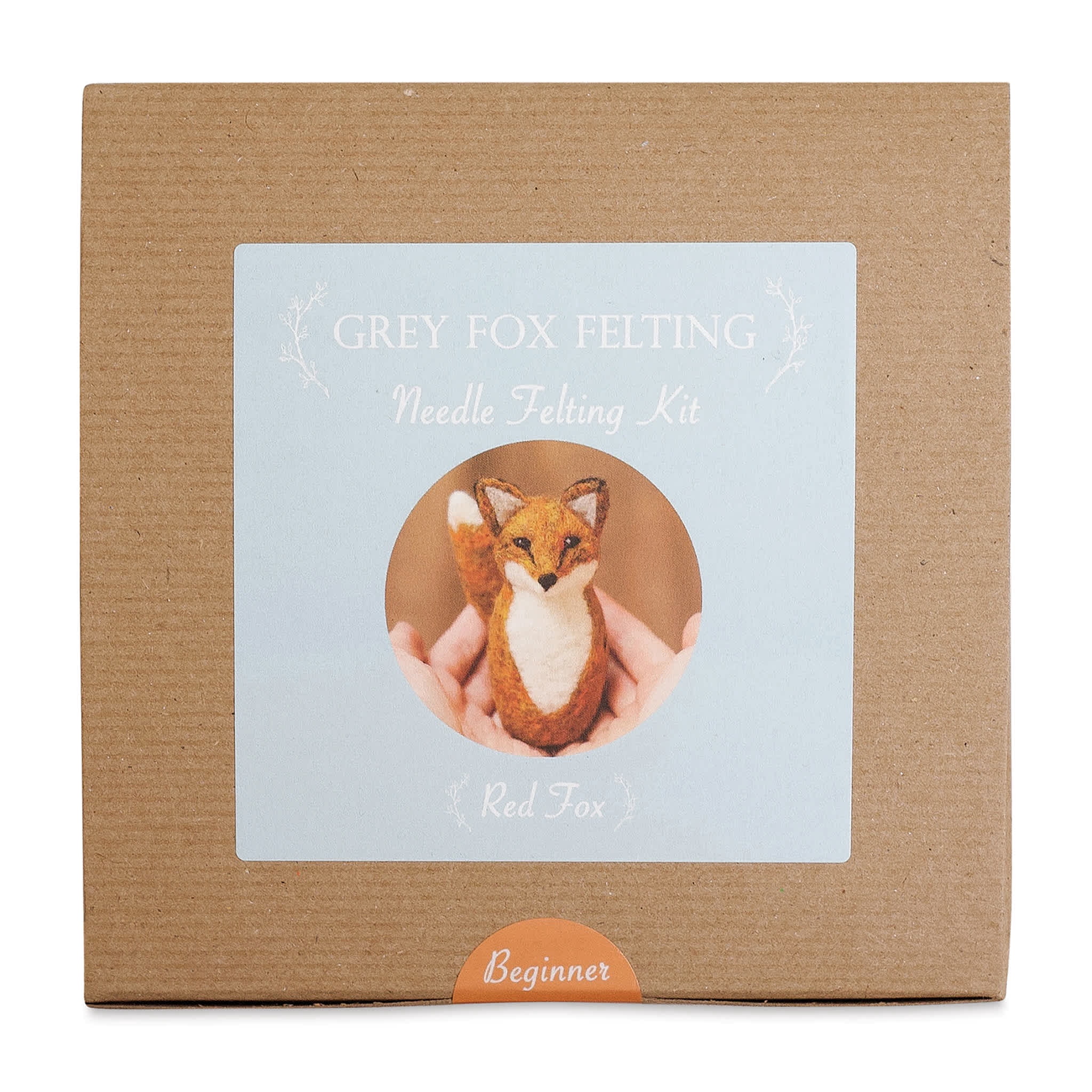 Grey Fox Felting Needle Felting Project Kit - Red Fox