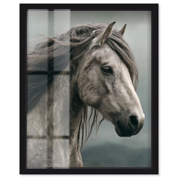 Grey Gale Shadowbox Print Farmhouse Art by Art Remedy, Black Frame, 24 x 30