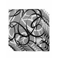 thumbnail image 1 of Grey Geometric Cloth Napkins Set of 4 Reusable Dinner Napkins, Retro Black White Abstract Striped Lines Cocktail Napkin Washable Table Napkins for Wedding/Holiday Party/Baby Shower 20"x20", 1 of 7