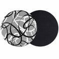 thumbnail image 1 of Grey Geometric Coasters Set of 2, Absorbent Coasters for Drinks, Retro Black White Abstract Striped Lines Coaster for Desk Coffee Table Protection, Home Decor House Warming Gifts 4", 1 of 8
