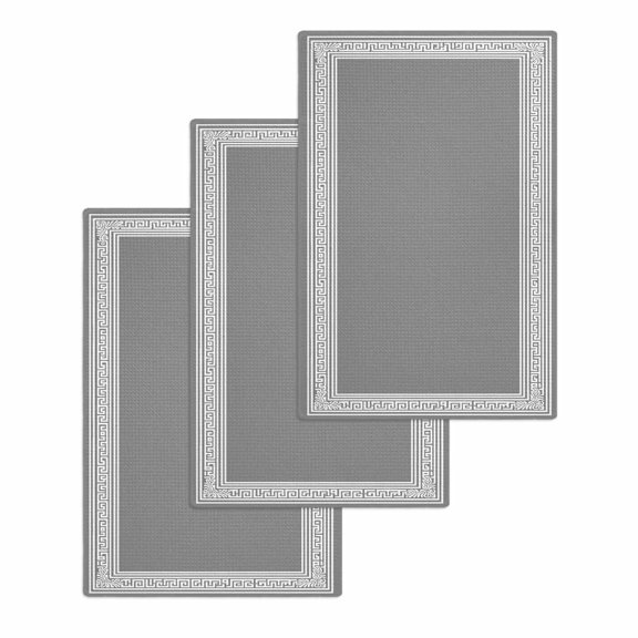 Grey Geometric Hand Towels Set, Waffle Weave Kitchen Towels 3 Pieces, Bohemia Tribal Farm Tribal Patterned Microfiber Hair Face Bath Tea Towel Absorbent Quick Drying Cleaning Dish Cloths, 15.7"x23.6"