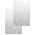 thumbnail image 1 of Grey Geometric Kitchen Dish Towels for Drying Dishes Set of 2, Modern White Stripe Abstract Distortion Art Waffle Weave Microfiber Hand Tea Bathroom Towels Quick Dry & Absorbent Towel 15.7x23.6, 1 of 7