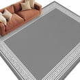 thumbnail image 1 of Grey Geometric Large Area Rugs for Bedroom Living Room, Soft Non Slip Carpet Bedside Rug, Bohemia Tribal Farm Tribal Patterned Rectangular Floor Cover Kitchen Accent Rug 8'x10' for Dining Room/Office, 1 of 9