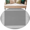 thumbnail image 1 of Grey Geometric Large Area Rugs for Bedroom Living Room, Soft Non Slip Carpet Bedside Rug, Bohemia Tribal Farm Tribal Patterned Round Floor Cover Kitchen Accent Rug 8' for Dining Room/Office, 1 of 9