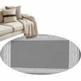 thumbnail image 1 of Grey Geometric Large Area Rugs for Bedroom Living Room, Soft Non Slip Carpet Bedside Rug, Bohemia Tribal Farm Tribal Patterned Round Floor Cover Kitchen Accent Rug 3.3' for Dining Room/Office, 1 of 9
