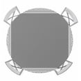 thumbnail image 1 of Grey Geometric Round Tablecloth for 45-54 Inch Tables,Fitted Table Cover with Elastic Edge,Bohemia Tribal Farm Tribal Patterned Waterproof Outdoor Table Cloth Protector for Patio Garden Dinner Picnic, 1 of 9