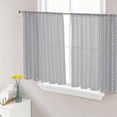 thumbnail image 1 of Grey Geometric Sheer Curtains 45 Inch Length 2 Panels Set Window Treatments, Modern Pure Color Abstract Striped Rod Pocket Semi Curtains for Living Room/Bedroom/Kitchen Décor, 104"W x 45"L, 1 of 7