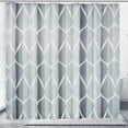 thumbnail image 1 of Grey Geometric Shower Curtain W 84 x H 72,Waterproof Design and Polyester,Quick-Drying, Weighted Hem, Extra Wide Size Shower Curtains Set for Bathroom,Machine Washable with 14 Hooks, 1 of 6