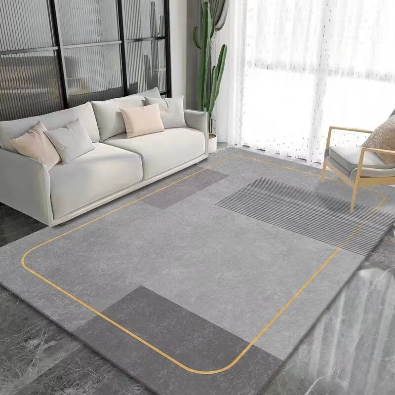Lint Rug Grey Geometric Style Rug for Living Room Simple Home r Large Area ...