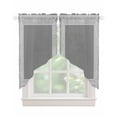 thumbnail image 1 of Grey Geometric Swag Valances for Windows, Bohemia Tribal Farm Tribal Patterned Rod Pocket Sheer Valances for Large Windows, Swag Toppers Light Filtering for Kitchen Living Room 2 Panels 36''x45'', 1 of 5