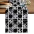 thumbnail image 1 of Grey Geometric Table Runner 108 Inches, Black White Boho Bed Runner Dresser Scarves Tabletop for Indoor Outdoor Parties/Ceremony/Banquet, 13"x 108", 1 of 9