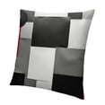 thumbnail image 1 of Grey Geometric Throw Pillow Cover Black Gray White Painting Abstract Checkered Design Decorative Pillow Case Modern Home Decor Standard Square Cushion Pillowcase, 1 of 5