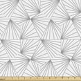 thumbnail image 1 of Ambesonne Grey Geometric Fabric by the Yard Upholstery, Bursting Lines Retro, 3 Yards, Grey White, 1 of 4