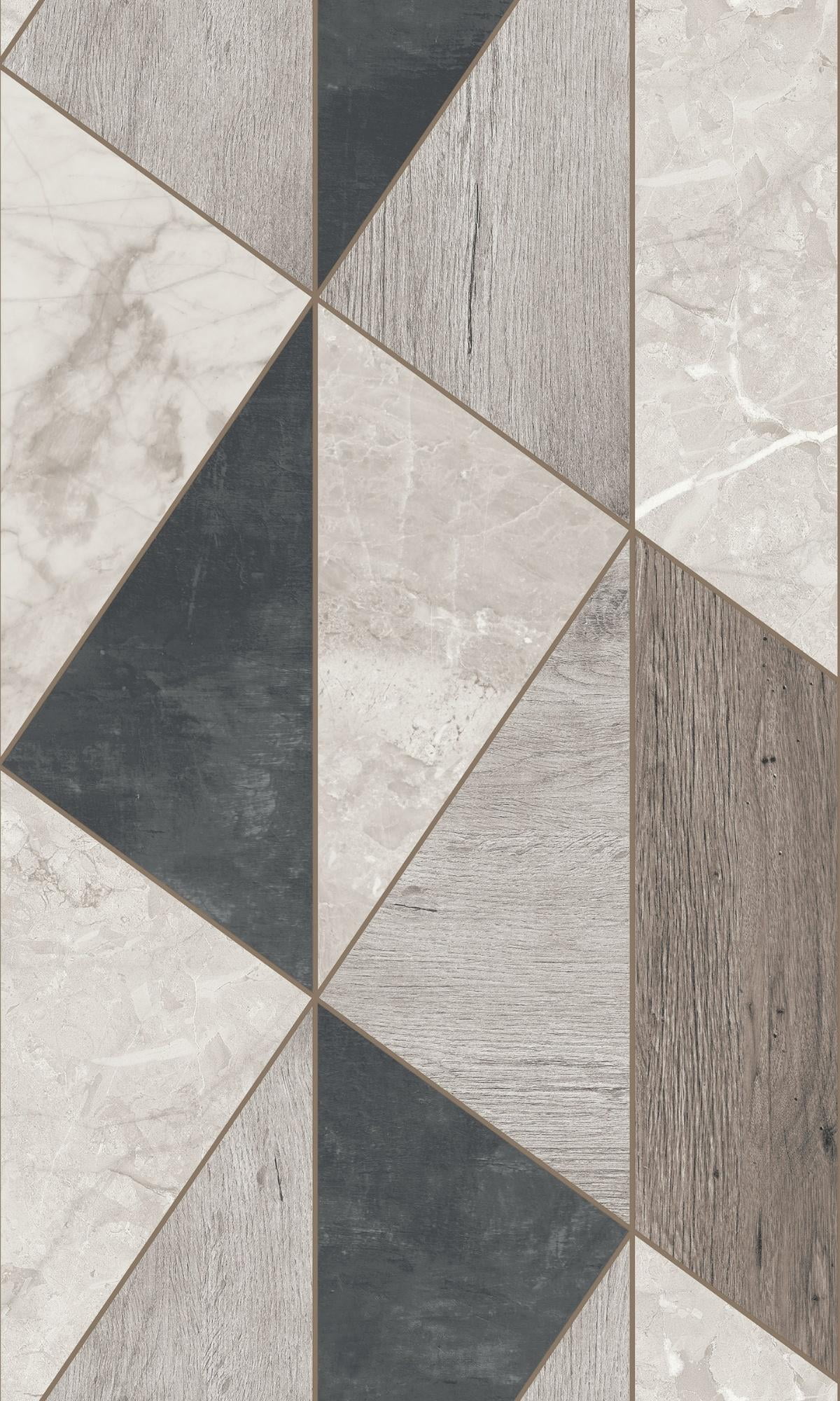 Grey Geometric Wood Panel Printed Non-Woven Non-Pasted Textured Wallpaper 57 Sq. Ft.