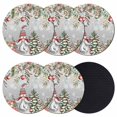 thumbnail image 1 of Grey Gnomes Christmas Coasters Set of 6, Absorbent Coasters for Drinks, Red Xmas Balls Snowflake Tree Coaster for Desk Coffee Table Protection, Home Decor House Warming Gifts 4", 1 of 8