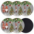 thumbnail image 1 of Grey Gnomes Christmas Coasters Set of 6, Absorbent Coasters for Drinks, Xmas Tree Balls Snowflake Coaster for Desk Coffee Table Protection, Home Decor House Warming Gifts 4", 1 of 8
