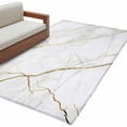 thumbnail image 1 of Grey Gold Marble Area&nbsp;Rug 3x5ft Gold Lines Non-Slip&nbsp;Washable Square&nbsp;Rugs Soft Felt Indoor Floor Mat for Bedroom Kitchen Living Room Bathroom, 1 of 9