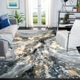 thumbnail image 1 of Grey Gold Marble Pattern Area Rug For Living Room Bedroom, Modern Abstract Soft Washable Carpet, Indoor Decorative Rugs With Non-Slip Backing 3 x 4ft, 1 of 6