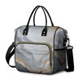 thumbnail image 1 of Grey and Gold Marble Pattern Insulated Leakproof Lunch Box for Women, Large Lunch Bag for Tween Teen Adult, Loncheras Para Mujer for Work Beach Travel Picnic Camping, 1 of 6