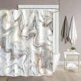 thumbnail image 1 of Grey Gold Marble Shower Curtain Set, Abstract Modern Shower Curtain for Bathroom Decor, Luxury Standard Shower Curtain for Bathtub, Waterproof Washable Fabric Shower Curtain, 72 x 72, 1 of 6