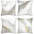 thumbnail image 1 of Grey Gold Marble Throw Pillow Covers 18 x 18 Inch Modern Abstract Marble Texture Decorative Pillows Case Soft Velvet Cushion Covers for Couch Sofa Bed Home Decor Set of 4, 1 of 6