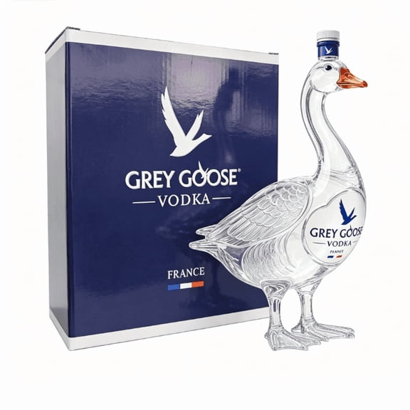 Grey Goose 30th Anniversary 1996-2026 Vod.ka Bottle Whiskey Bottle 11.84Oz – Father's Day Gift for Whiskey Lovers, Home Bar Decor with Wide Mouth