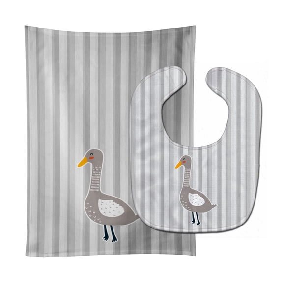 Grey Goose Baby Bib and Burp Cloth