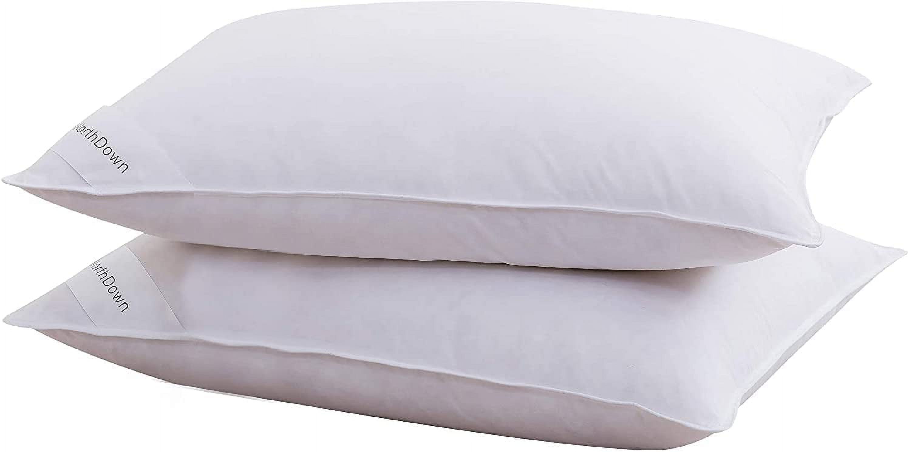 Grey Goose Down Feather Pillows for Sleeping,100 Cotton Fabric, Good