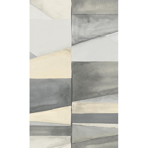 Grey Gradient Blocks Geometric Wallpaper, Double Roll, 57 sqft