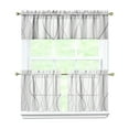 thumbnail image 1 of Grey Gradient Line Kitchen Curtains and Valances Set-3 Piece Kitchen Curtains Sets with Valance for Windows Rod Pocket Machine Washable Kitchen Decor(54"x18"+2x27.5"x24"), 1 of 6