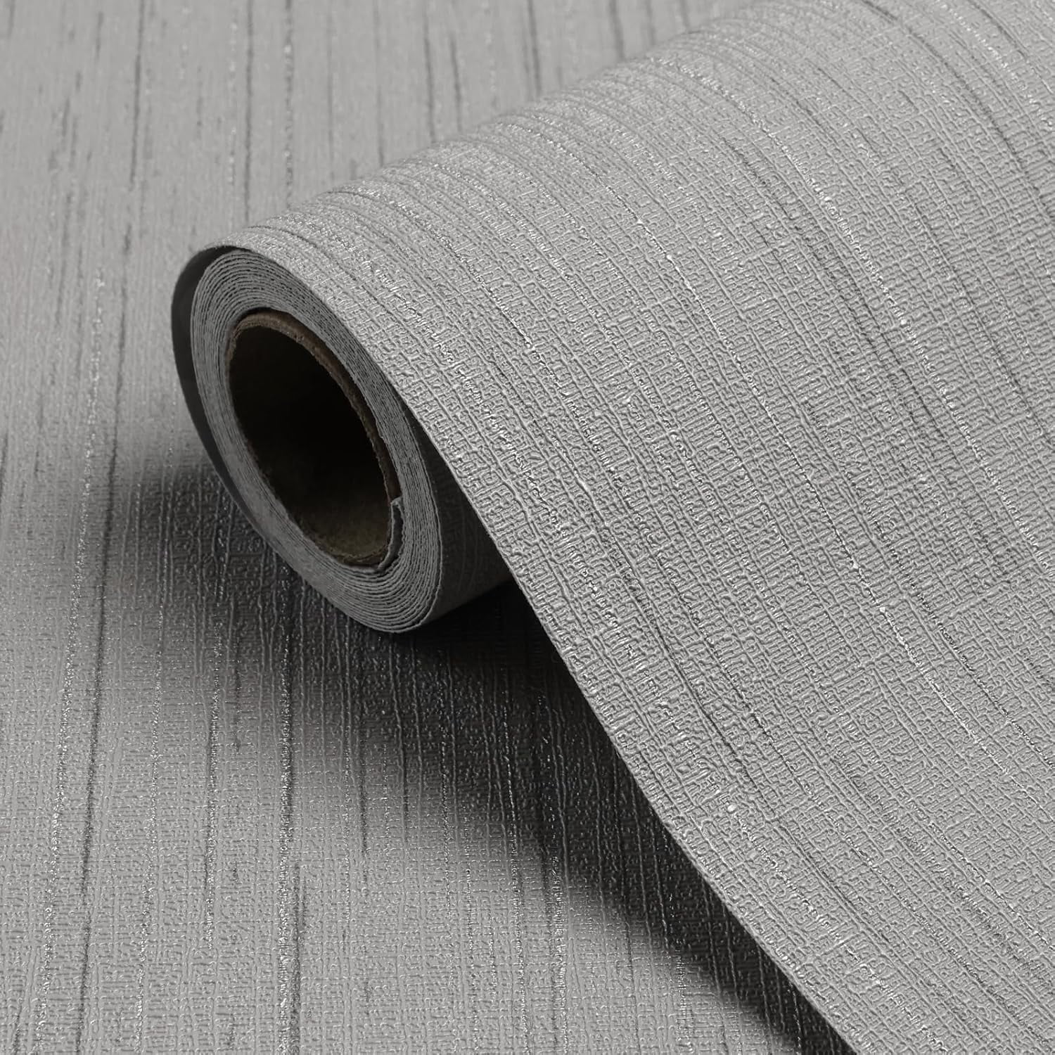 Grey Grasscloth Peel and Stick Wallpaper Texture Contact Paper A Set of ...