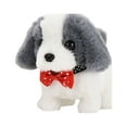 thumbnail image 1 of Grey Gray Electric Walking Barking Plush Dog Toy, Simulation Pet For Childrens Play, Interactive Companion, 1 of 5
